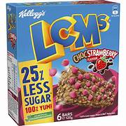 Kellogg's Lcms 25% Less Sugar Choc Strawberry Flavour Snack Bars 5 Pack (3 Boxes)
